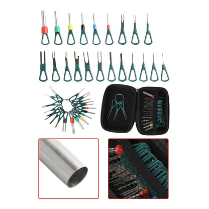 21-Piece Wire Connector Pin Removal Tool for Automotive Wiring