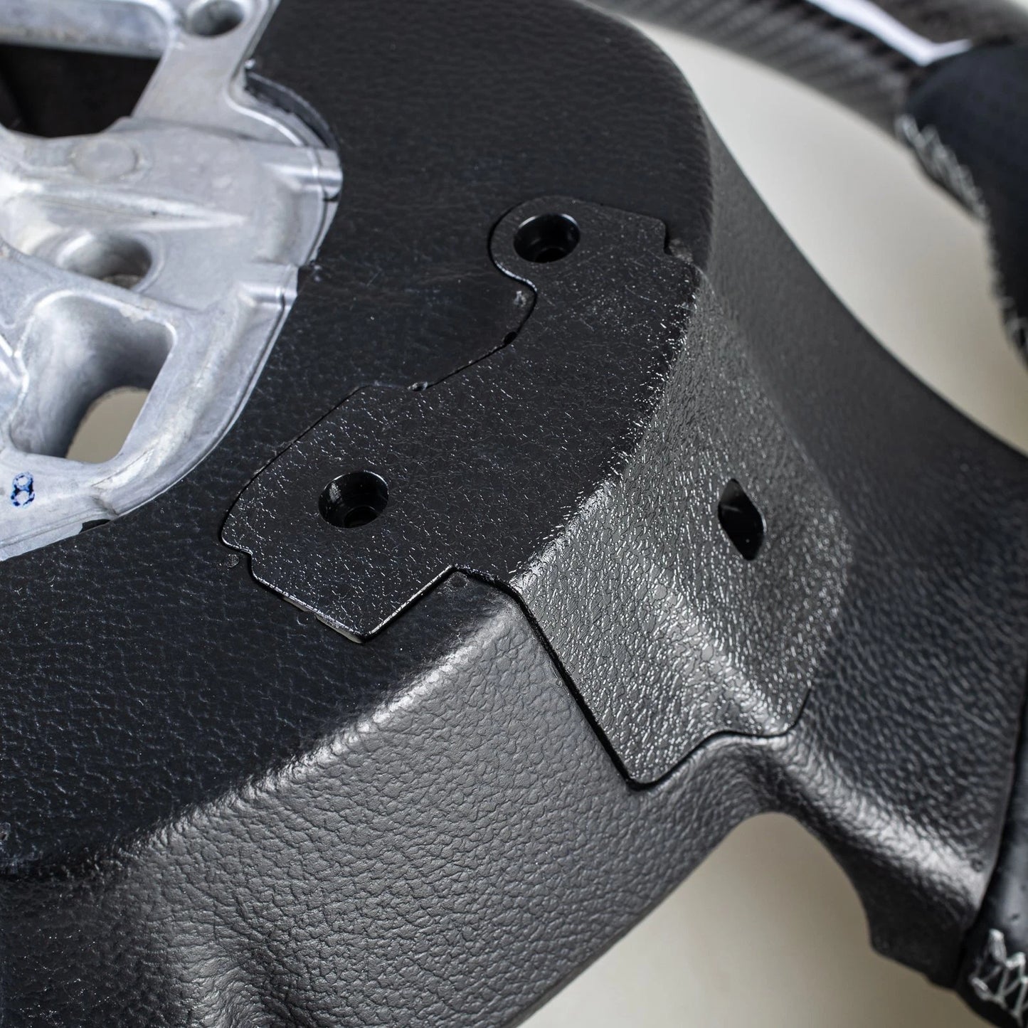 Carbon Flat Bottom Leather Steering Wheel for Ford F150 F250 F350 (15-22)