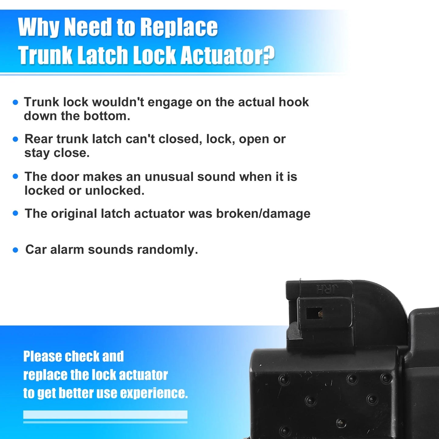 Boot Latch Lock Actuator for Toyota Camry 2012-2017 (2 x Actuators)