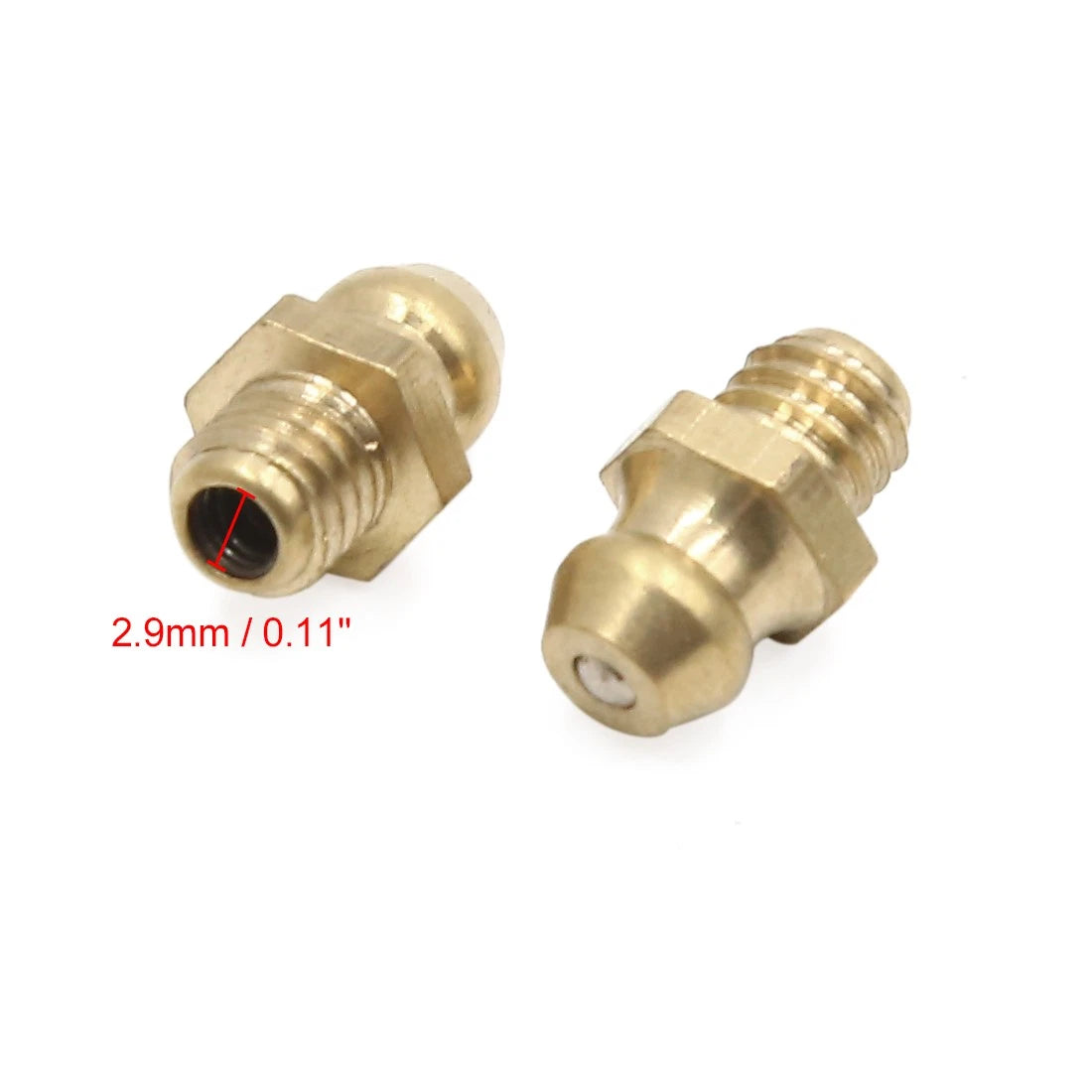 Grease Nipple Fitting Brass M6 x 1, Straight 10pcs for Car Motorcycle