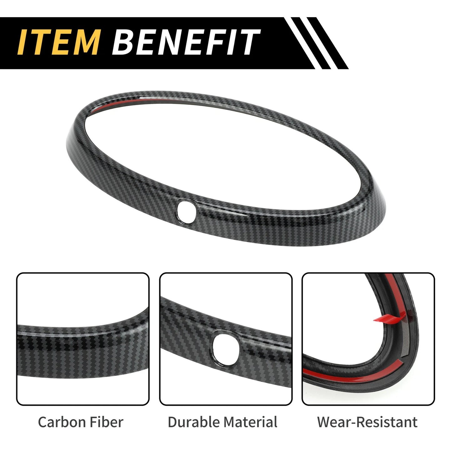 Carbon Fiber Tailgate Emblem Badge Cover for Ford Ranger (2023-2024)