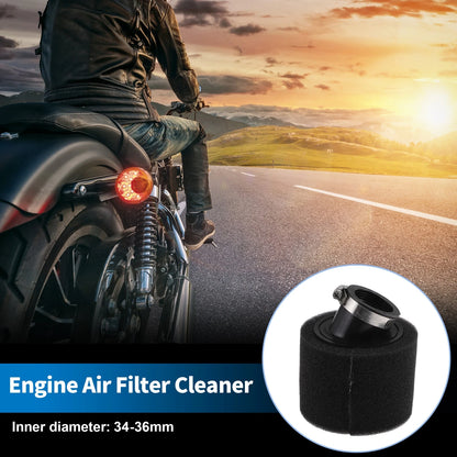 Motorcycle Air Filter / 34-36mm / Universal Rubber Foam Black