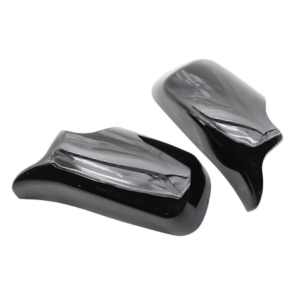 Glossy Black ABS Front & Rear View Mirror Covers for BMW E46 (1998-2005)