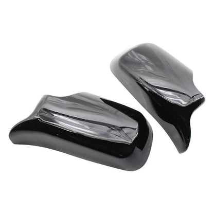 Glossy Black ABS Front & Rear View Mirror Covers for BMW E46 (1998-2005)