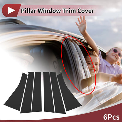 Door Pillar Window Trim for Nissan Versa Note 2014-2019 Black  Left Right
