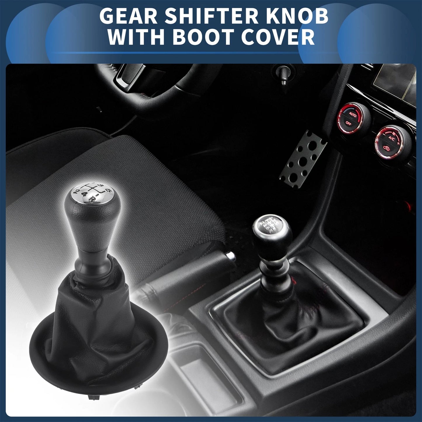 5 Speed Gear Shifter Knob & Cover for Peugeot Partner (2008-2018)