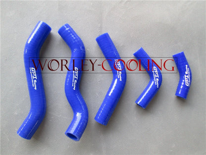 Aluminum Radiator & Blue Hoses for Honda CR125 CR125R (1998-1999)