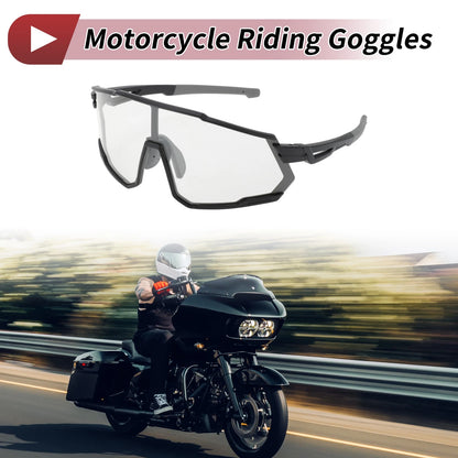 Goggles Clear Lens Black Frame Cycling UV400 for Motorcycle
