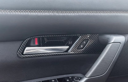 Inner Door Handle Bowl Lid Carbon Fiber Cover Trim for Mazda CX-50 (2023-2024)
