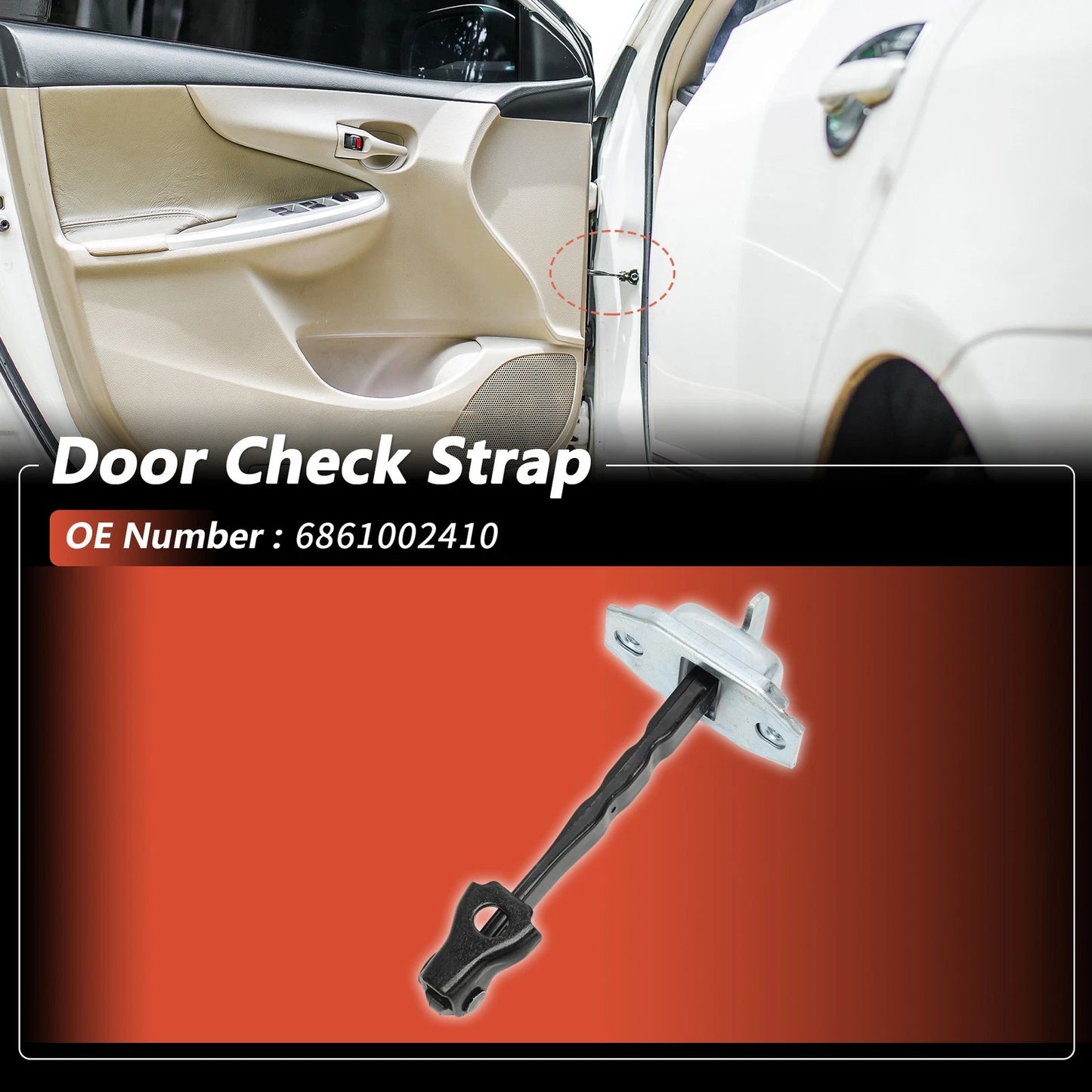 Front Left/Right Door Check Strap for Toyota Corolla (2019-2022)