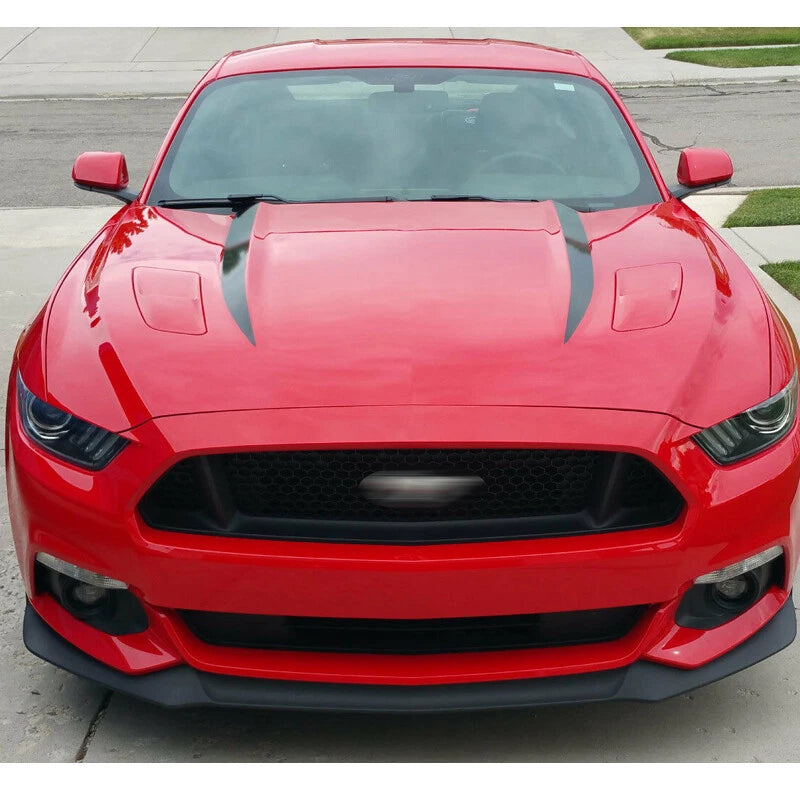 Black Hood Spare Strip Sticker Vinyl Decal fit For Ford Mustang 2015-2018