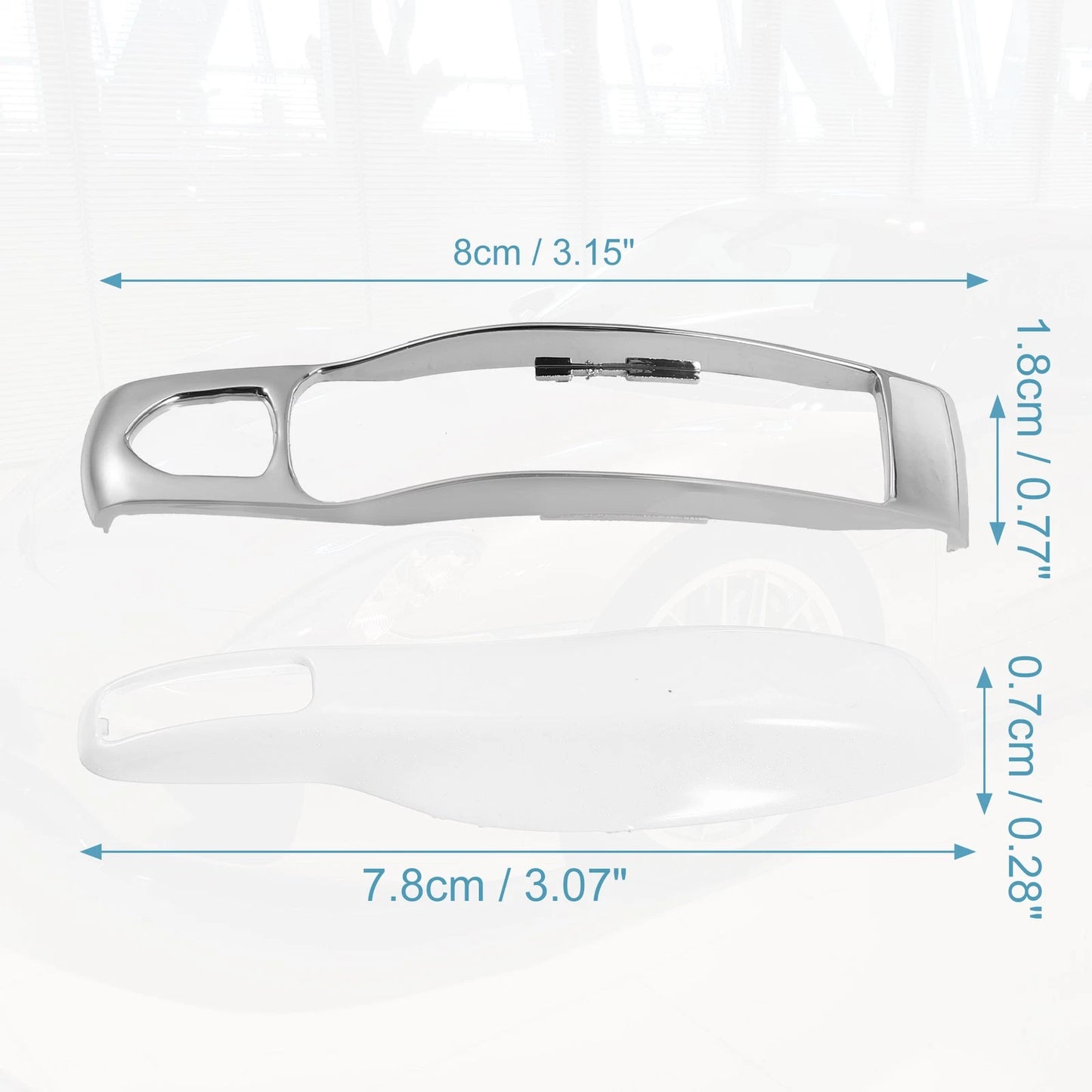 Vehicle Remote Key Cover for Porsche Macan 2014-Up - 1 x Key Shell Case White