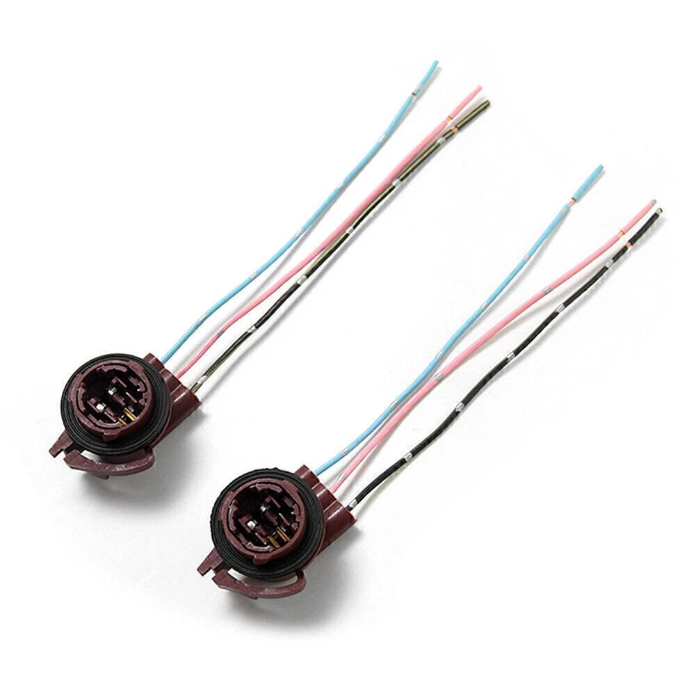 2 x 3157 4157 Bulb Socket for Brake Turn Signal Light Harness for Make & Model