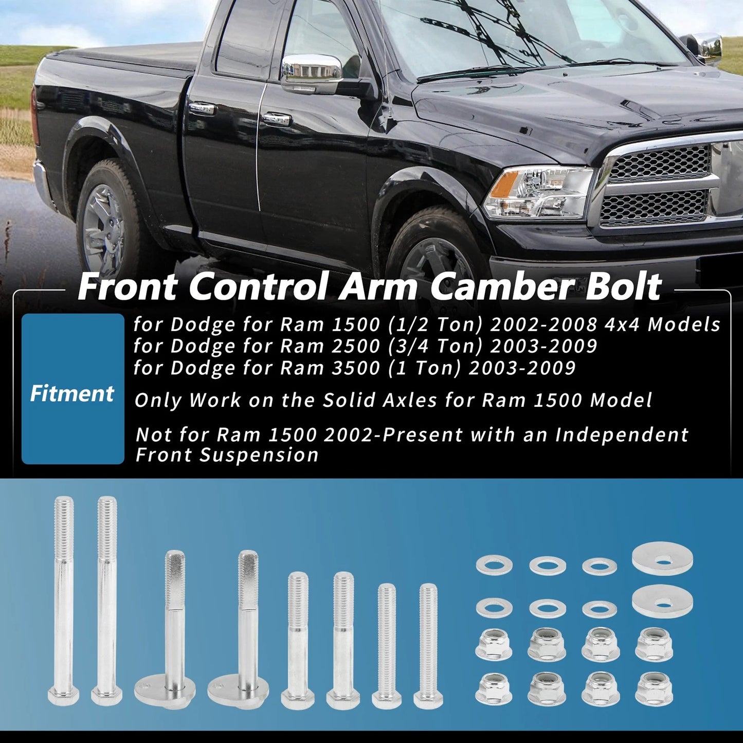Cam Bolt for Dodge Ram 1500 2500 3500 (2003-2009) 8.8 Grade