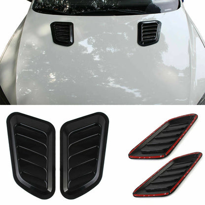 2 x Car Hood Bonnet Vent Air Flow Intake Scoop for Universal Vehicles