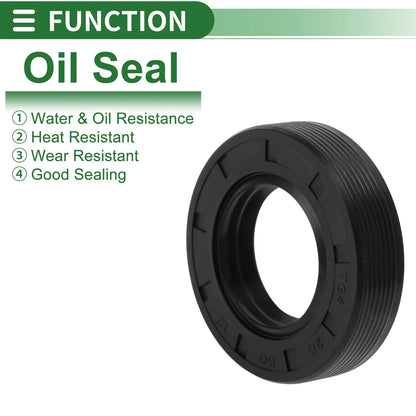 Oil Seal 28x50x12mm NBR Rubber Seal Ring Black