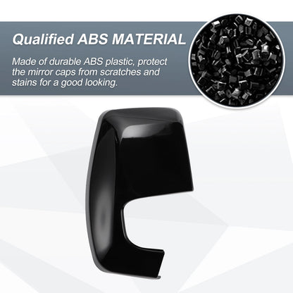 Right Rearview Mirror Cover Cap Gloss Black for Ford Transit Custom (2012-2023)