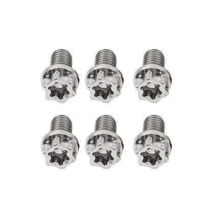 6pcs M6x35mm Titanium Torx Head Flange Screws for Motorcycle Bike Bicycle