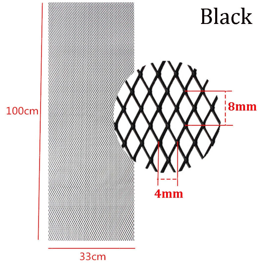 Aluminium Mesh Grill Cover for Universal Car Fender Bumper Hood Vent (X1)