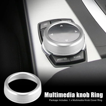 Knob Cover Ring for BMW Series X3 X4 X5 X6 Silver Tone