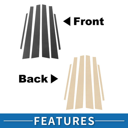 Carbon Fiber Door Pillar Window Trim for Mitsubishi Lancer (2008-2017)