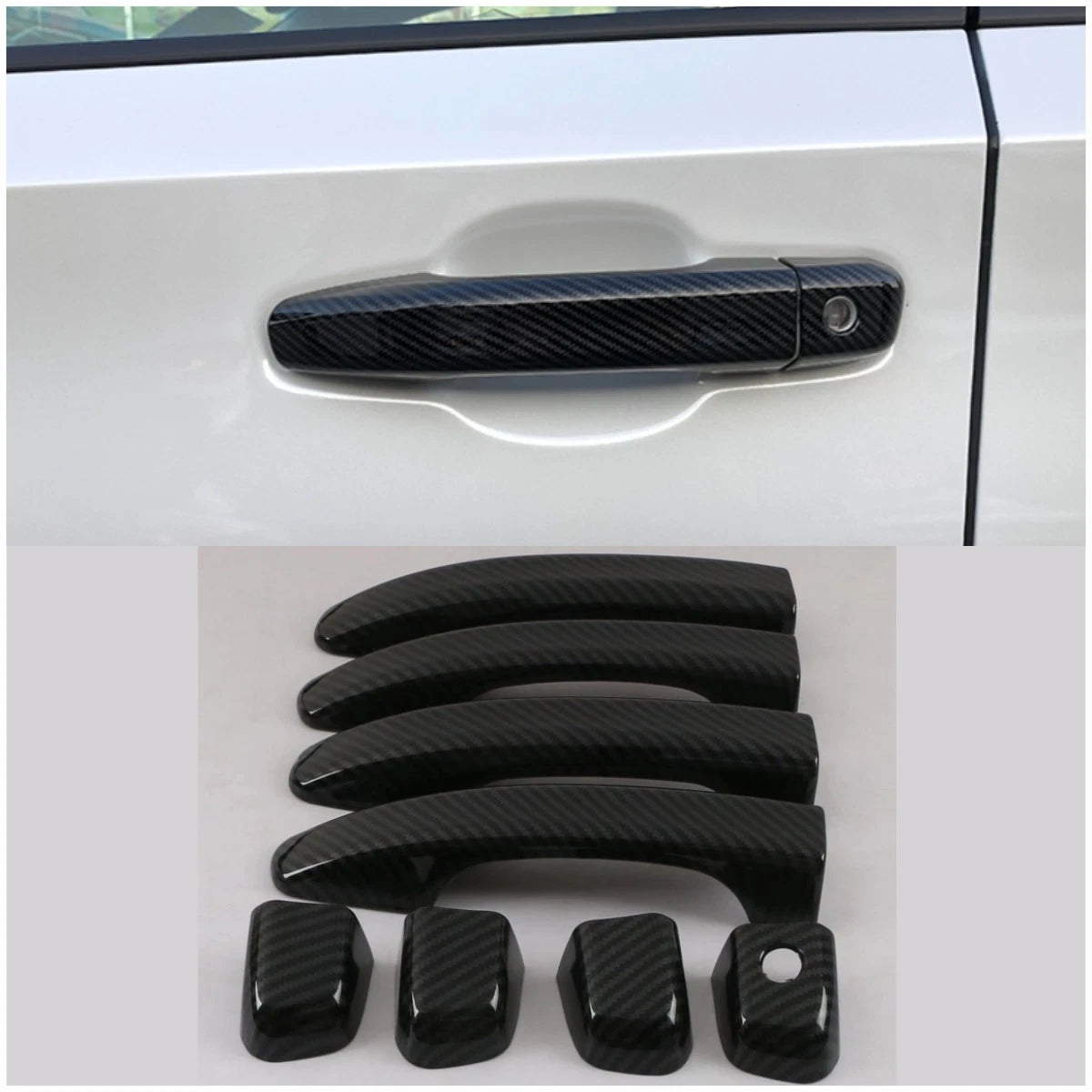 Carbon Fiber Door Handle Lid Cover Trim for Honda Accord 2018-2022 Sedan