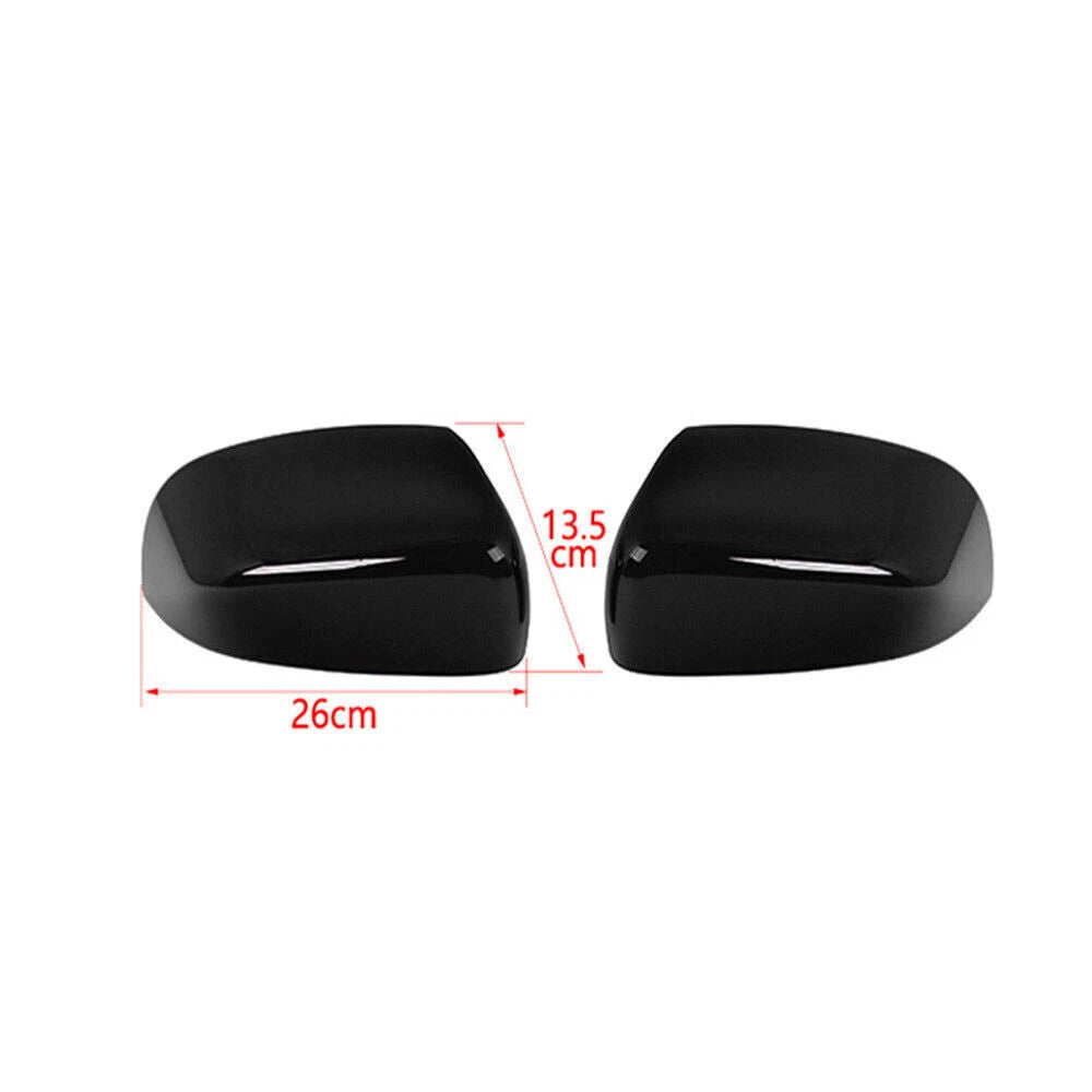 Gloss Black Rearview Mirror Caps for Jeep Compass, Cherokee (2017-2023)
