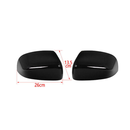 Gloss Black Rearview Mirror Caps for Jeep Compass, Cherokee (2017-2023)