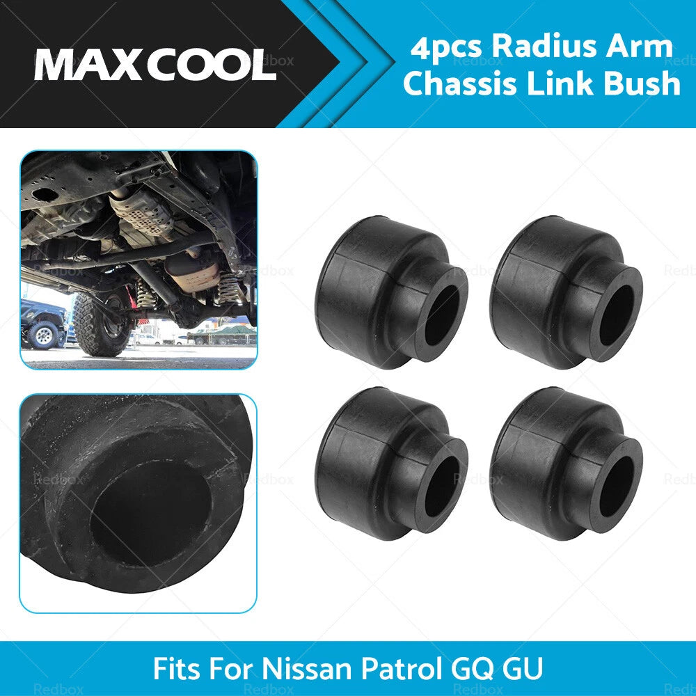 4 x Radius Arm Chassis Link Bushes for Nissan Patrol GQ GU Y60 Y61 (1988-2016)