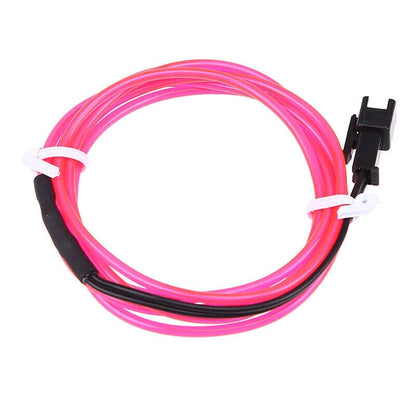 Pink EL Wire Neon Strip Light for Car Interior with Cigarette Lighter