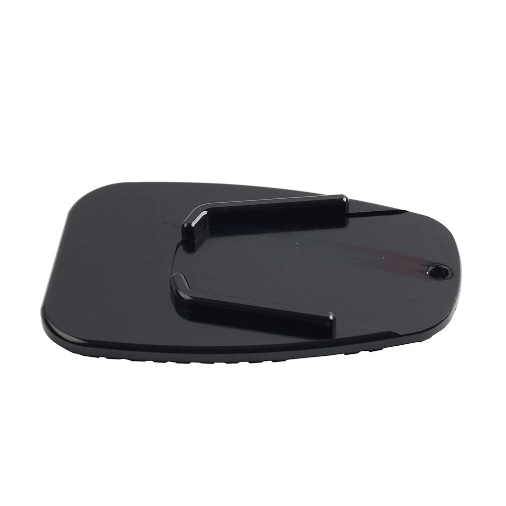 Aluminum Alloy Motorcycle Side Stand Kickstand Pad Plate - Black