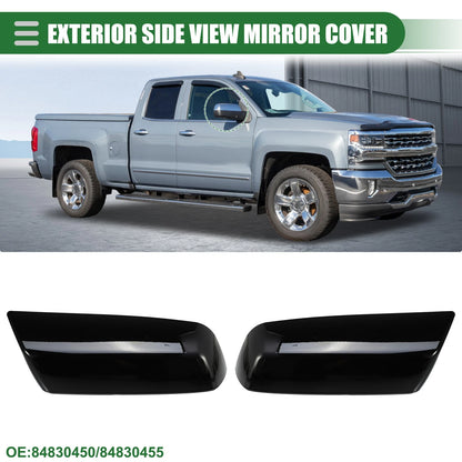 1 x Rearview Mirror Cover for Chevrolet Silverado 1500 Gloss Black (2014-2019)