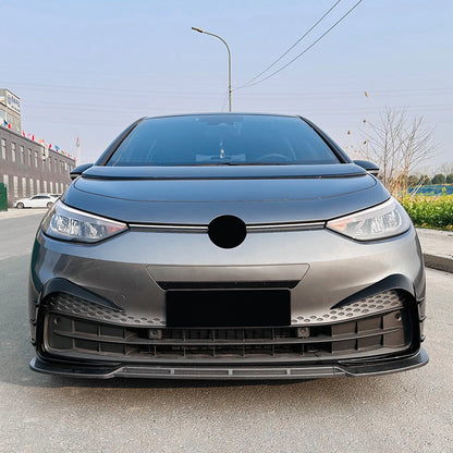 2 x Gloss Black Front Bumper Side Air Vent Trims for Volkswagen ID.3 (2019-2022)
