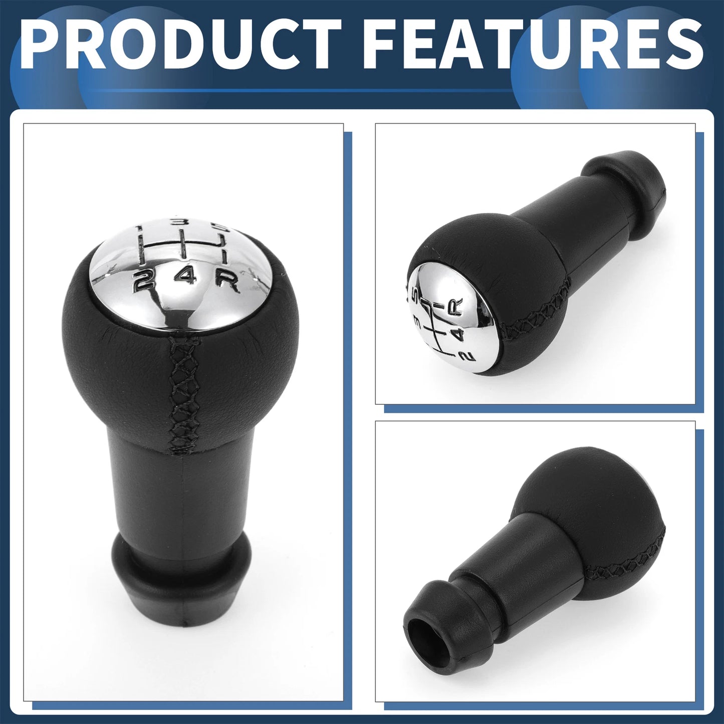 5 Speed Gear Shift Knob for Citroen C3 (2002-2011) Plastic Faux Leather