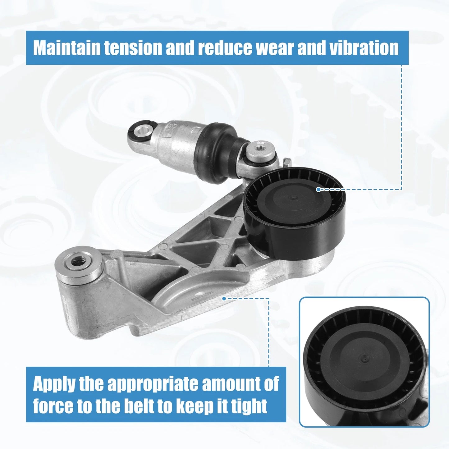 Belt Tensioner W/Pulley Assembly for Jeep Wrangler V6 3.6L (2011-2018)