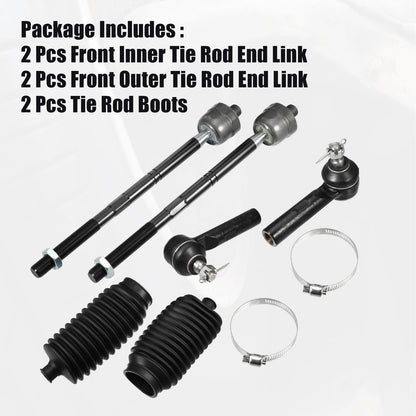 6 Pcs Tie Rod End Links for Toyota Matrix (2003-2008)