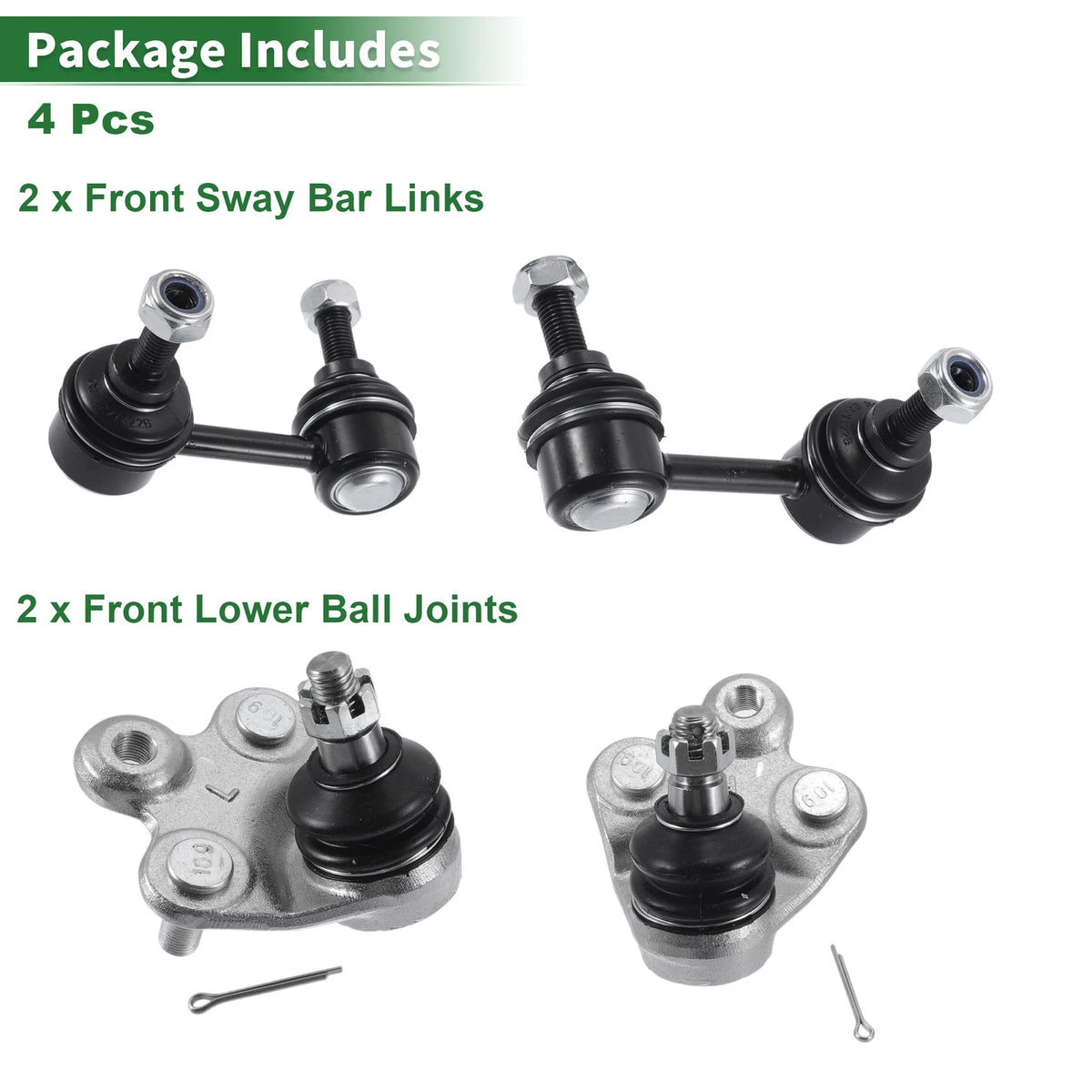 4pcs Front Suspension Kit Sway Bar Links Ball Joints for Honda Civic (2006-2011)