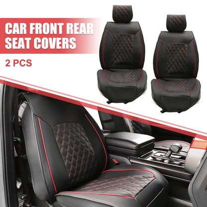 Front Seat Covers for Ford F-150 Black Red Cushion Protector 2 x
