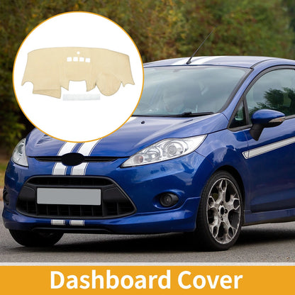 Dashboard Cover Mat for Ford Fiesta MK7 (2009-2017) - Beige 1 x Carpet