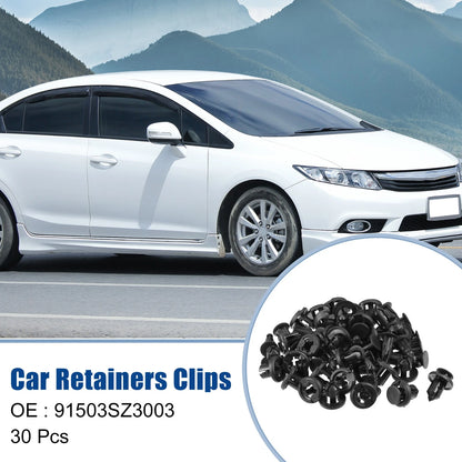 30 Pcs Push Type Bumper Retainers Clips for Honda
