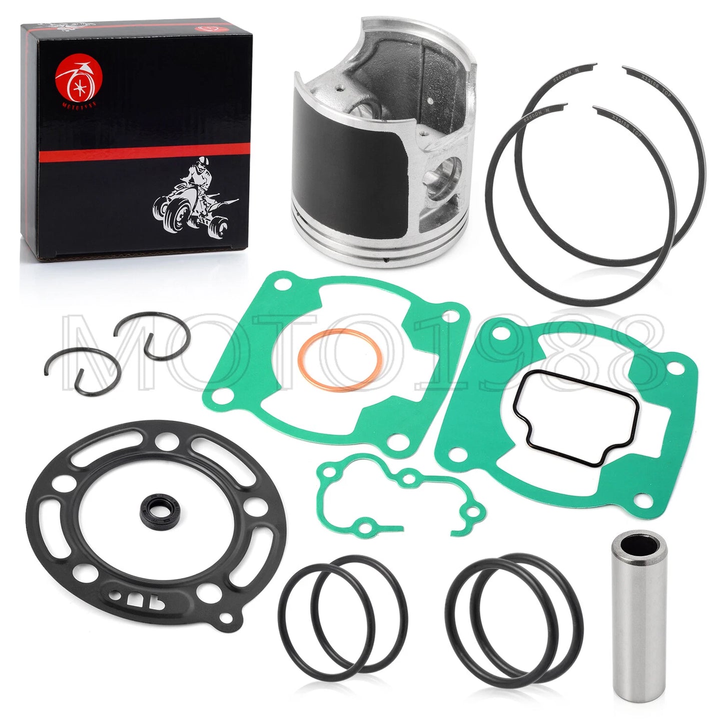 Piston Ring Kit for Kawasaki KX100 (1995-2013) O.S. 50mm Piston Bearing