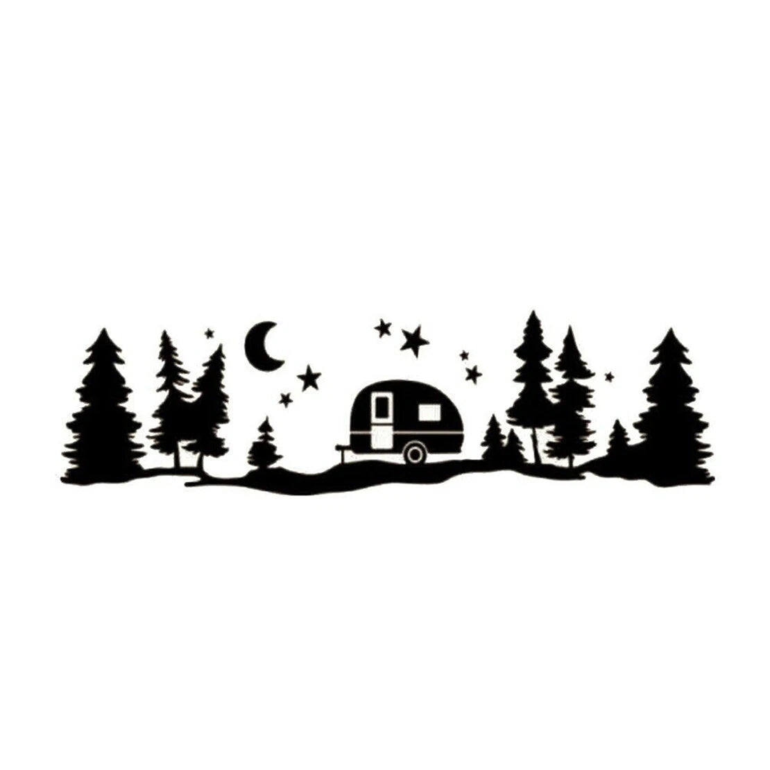 Adventure Sticker Decal Tree Moon Star Graphic for RV Camper Car