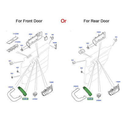 Pair Interior Door Pull Handles for Land Rover Discovery Sport (2015-2019)