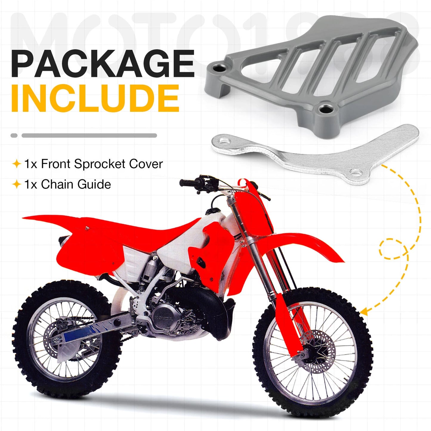 Front Sprocket Cover Guard Case Saver for Honda CR250R/CR500R 1992-2001