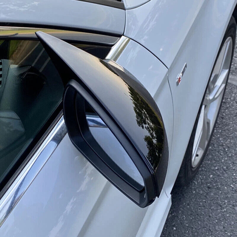 Gloss Black Side Rearview Mirror Cover Caps for Audi A3 (2014-2020)
