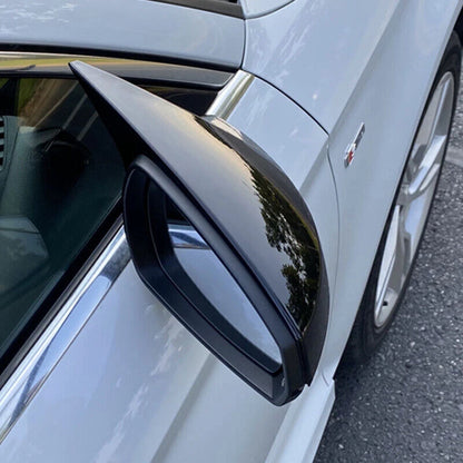 Gloss Black Side Rearview Mirror Cover Caps for Audi A3 (2014-2020)