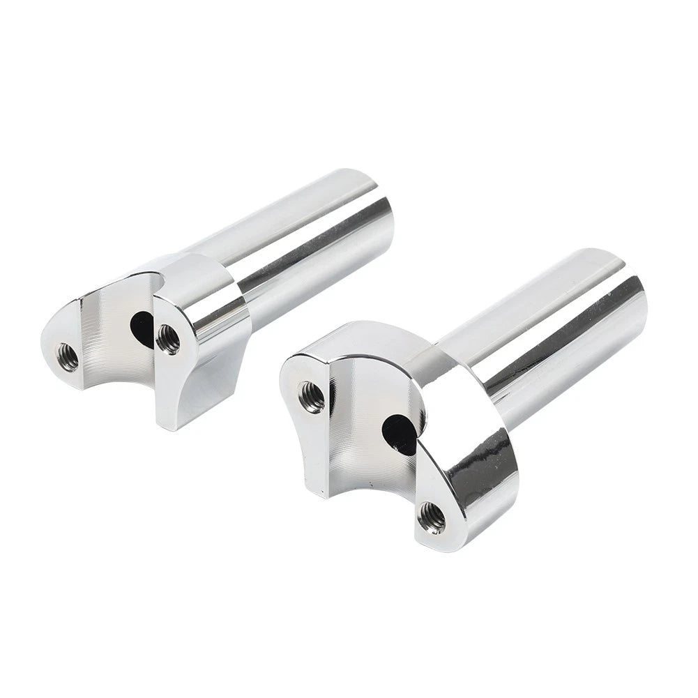 4" CNC Straight Handlebar Risers for Harley Sportster Dyna Softail (2004-2023)
