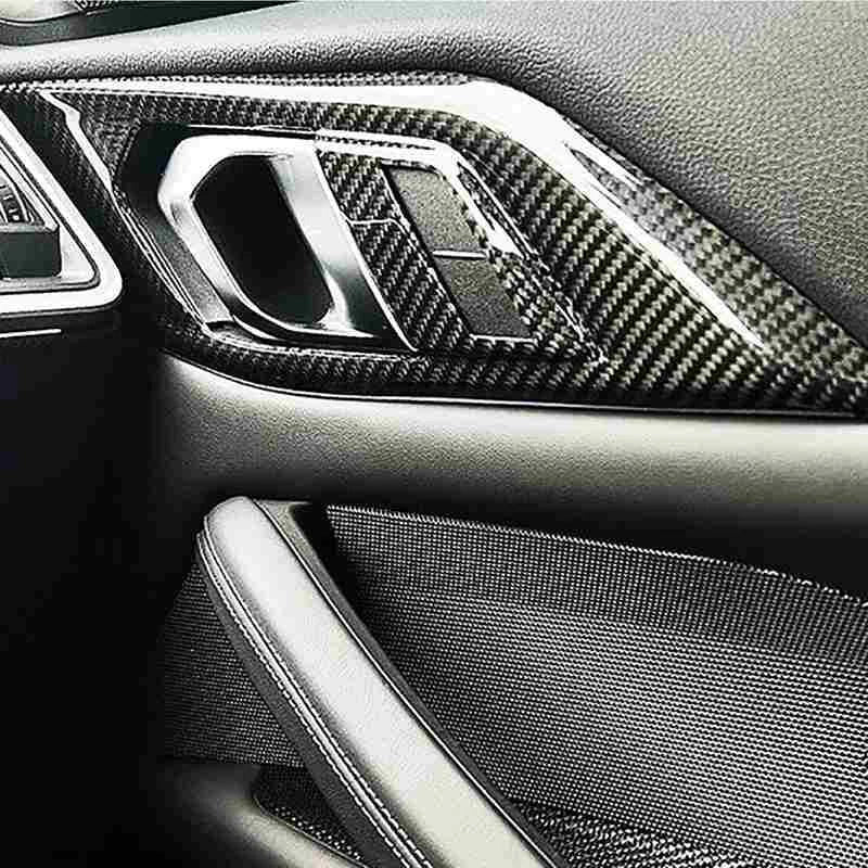 Dry Carbon Fiber Inner Door Handle Frame Panel Cover Trim for BMW G22 430i 21-23