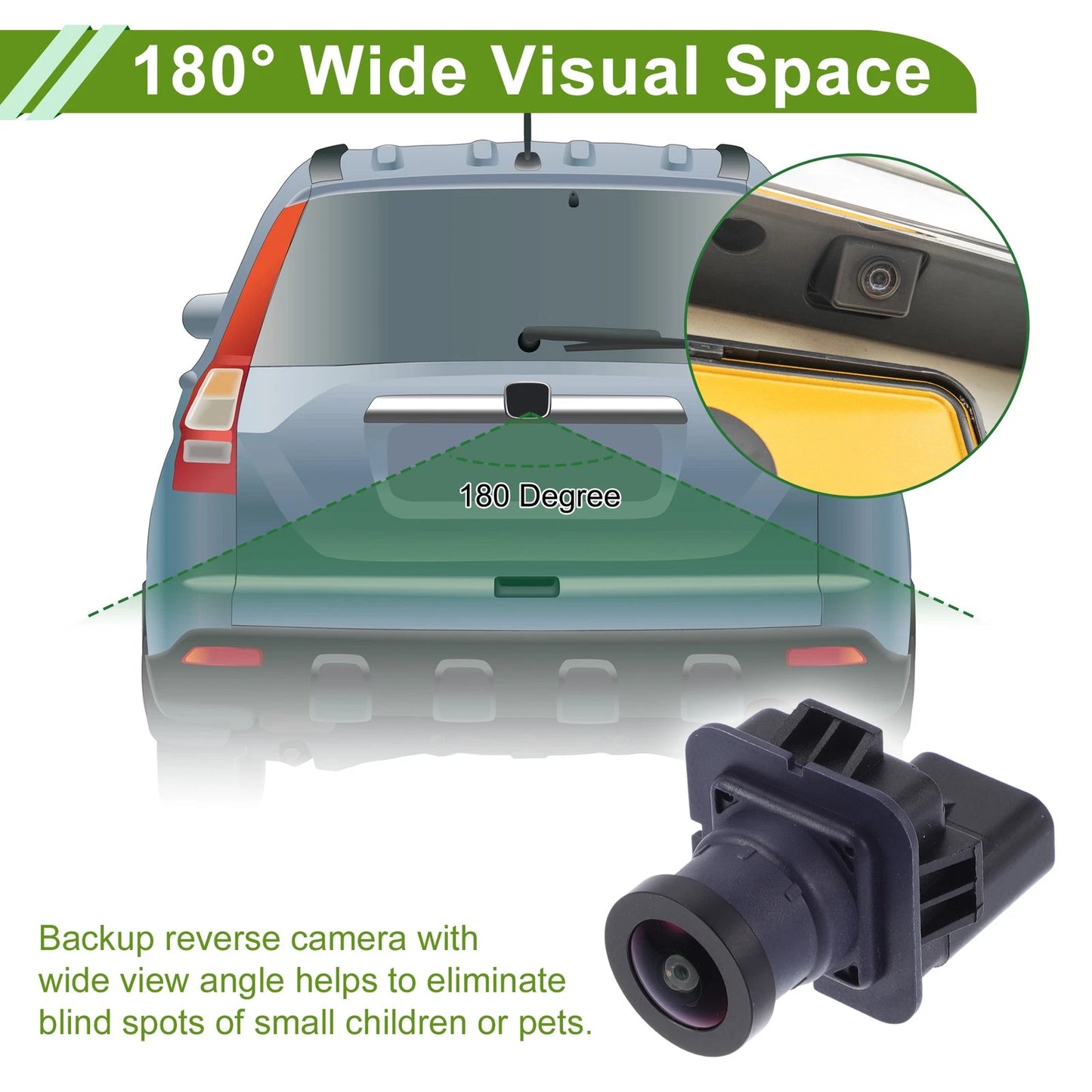 Rear View Camera 120-180 Degree for Ford Mustang (2015-2019)