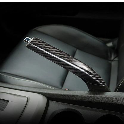 Carbon Fiber Parking HandBrake Grip Knob Cover Cap Trim fit For Chevrolet Camaro